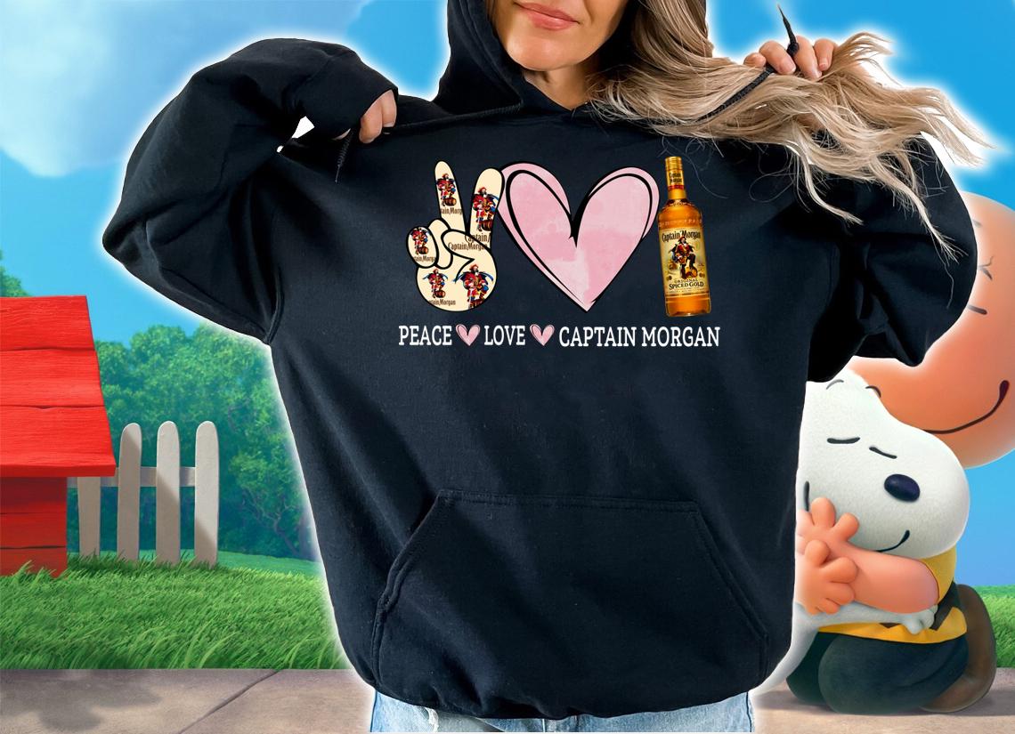 Peace Love Captain Morgan t-shirt hoodie