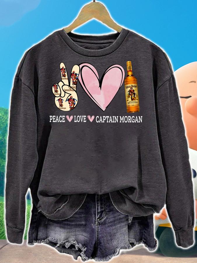 Peace Love Captain Morgan t-shirt sweatshirt