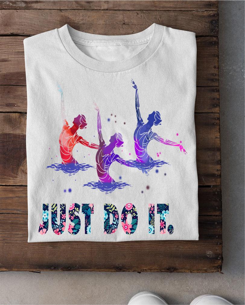 Artistic swimming just do it floral Nike t-shirt shirt