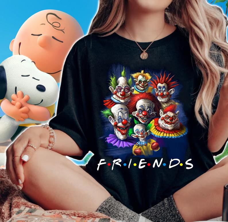 Killer Klowns From Outer Space Friends Happy Halloween t-shirt woman shirt