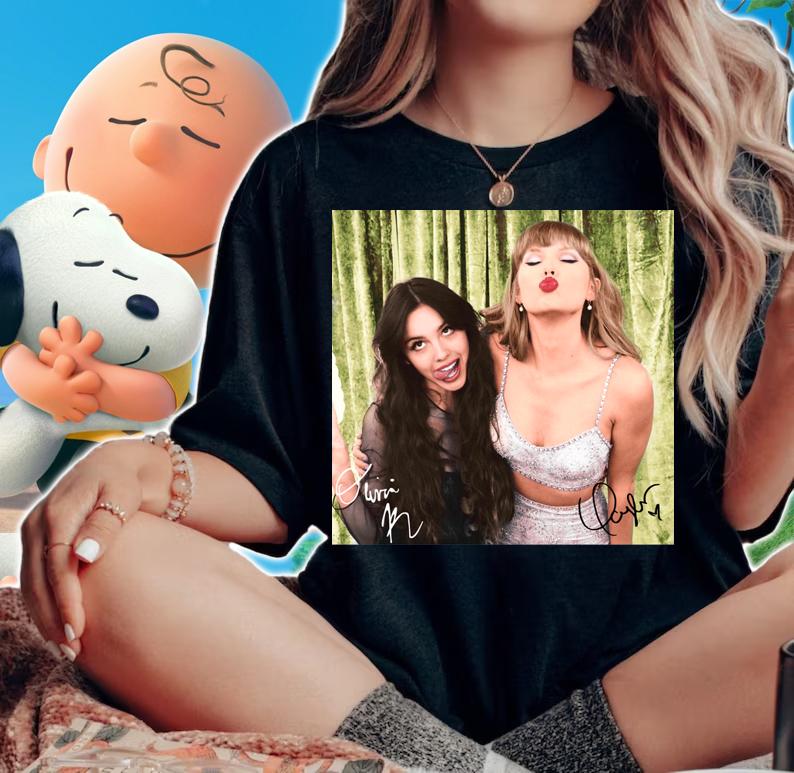 Olivia Rodrigo And Taylor Swift Singnature t-shirt woman shirt
