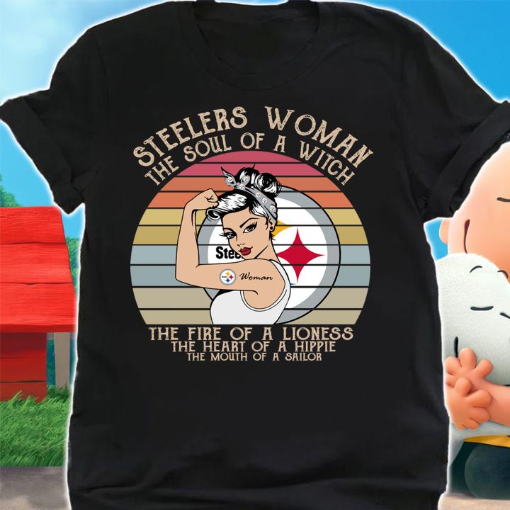 Steelers Woman The Soul Of A Witch The Fire Of A Lioness Vintage t-shirt shirt