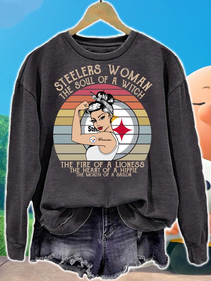 Steelers Woman The Soul Of A Witch The Fire Of A Lioness Vintage t-shirt sweatshirt