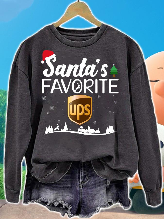Santa's favorite Ups Christmas t-shirt sweatshirt