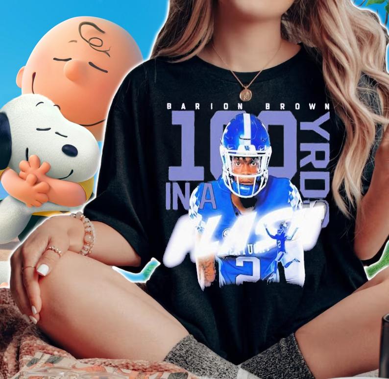Barion Brown 100 In A Flash Yrds shirt t-shirt woman shirt
