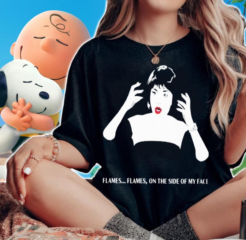 Flames on the side of my face shirt t-shirt woman shirt