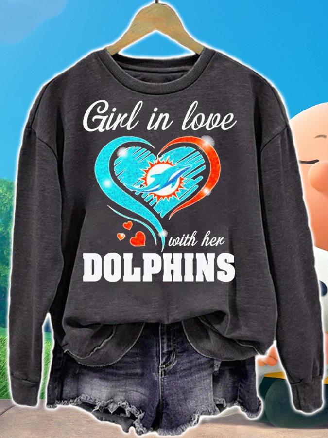 Girl In Love With Her Dolphins Shirt t-shirt sweatshirt