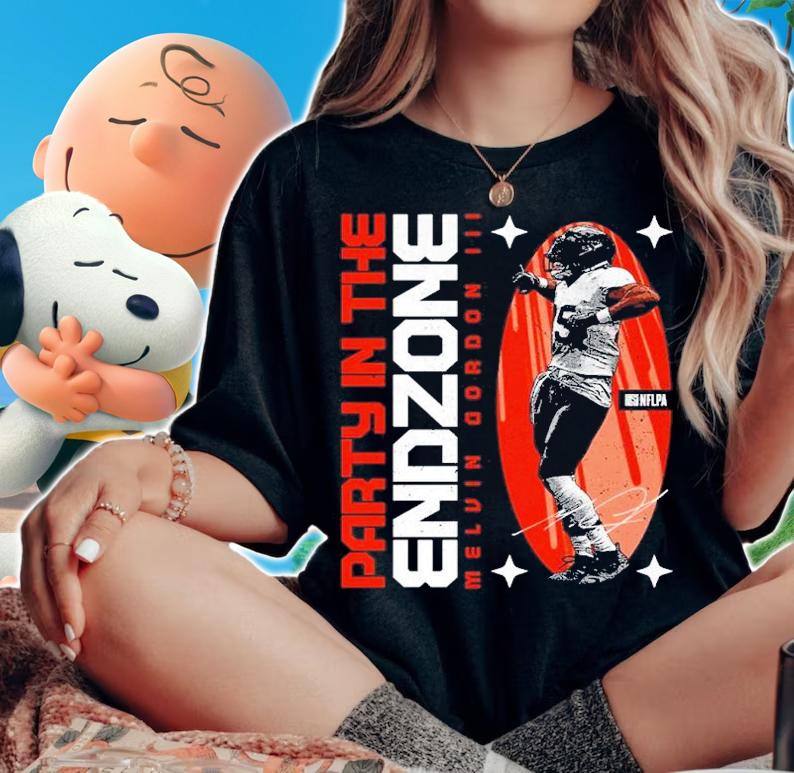 Melvin Gordon Denver Endzone Party Football Shirt t-shirt woman shirt