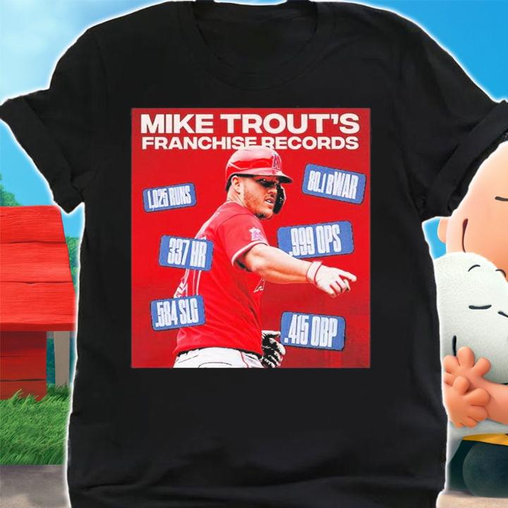 Mike Trout's Franchise Records 2022 Shirt t-shirt
