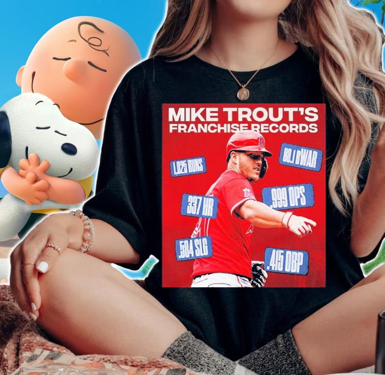 Mike Trout's Franchise Records 2022 Shirt t-shirt