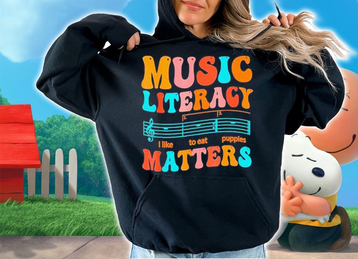 Music Literacy Matters Funny Joke Read Repeat Music Teachers Shirt t-shirt