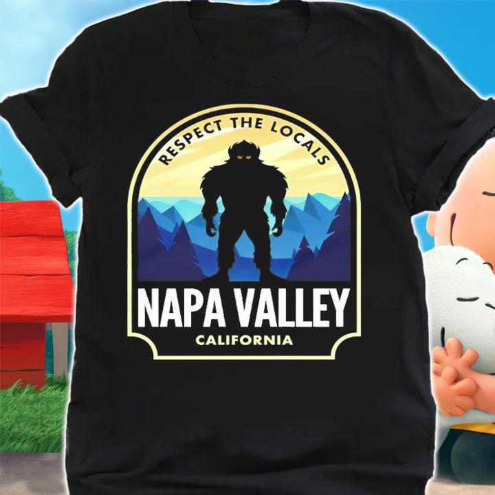 Napa Valley California Bigfoot Sasquatch T-Shirt t-shirt