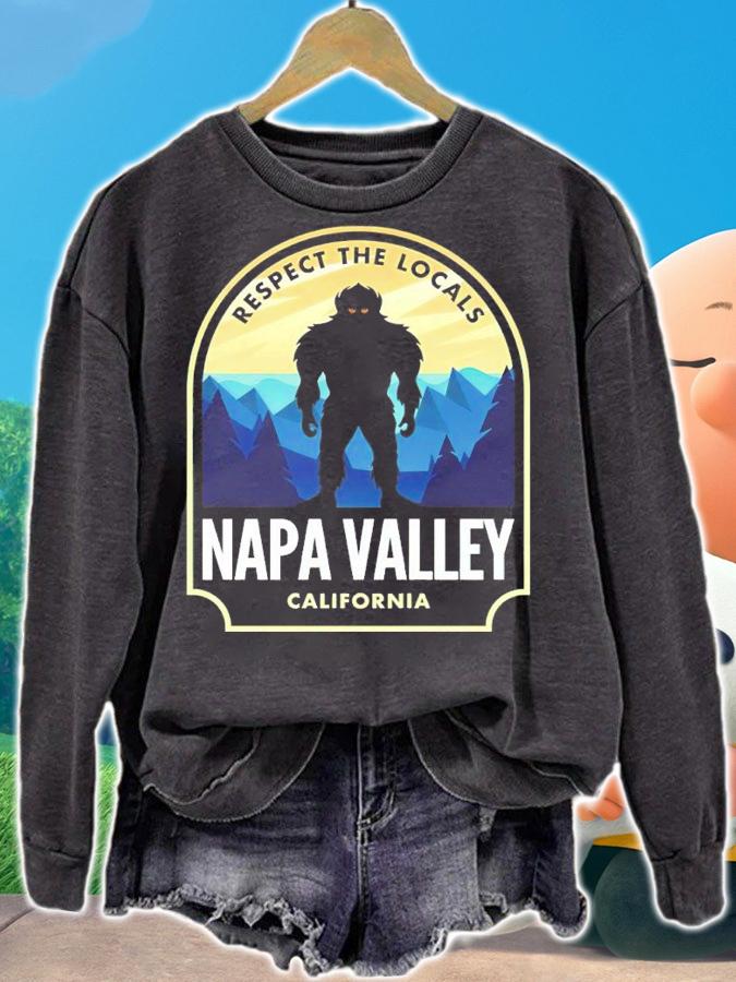 Napa Valley California Bigfoot Sasquatch T-Shirt t-shirt