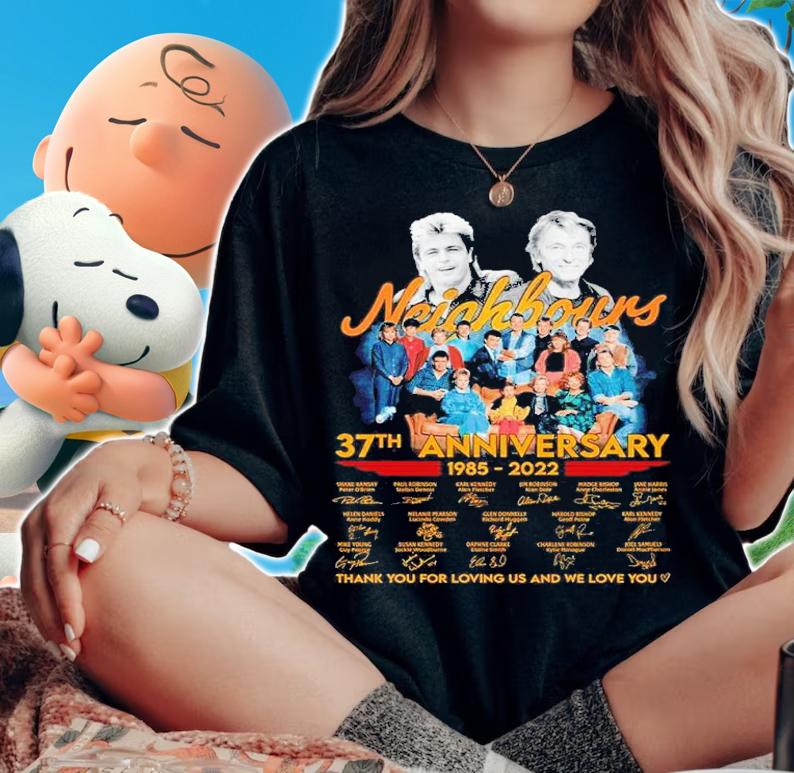 Neighbours 37th anniversary 1985 2022 thank you for the memories shirt t-shirt woman shirt