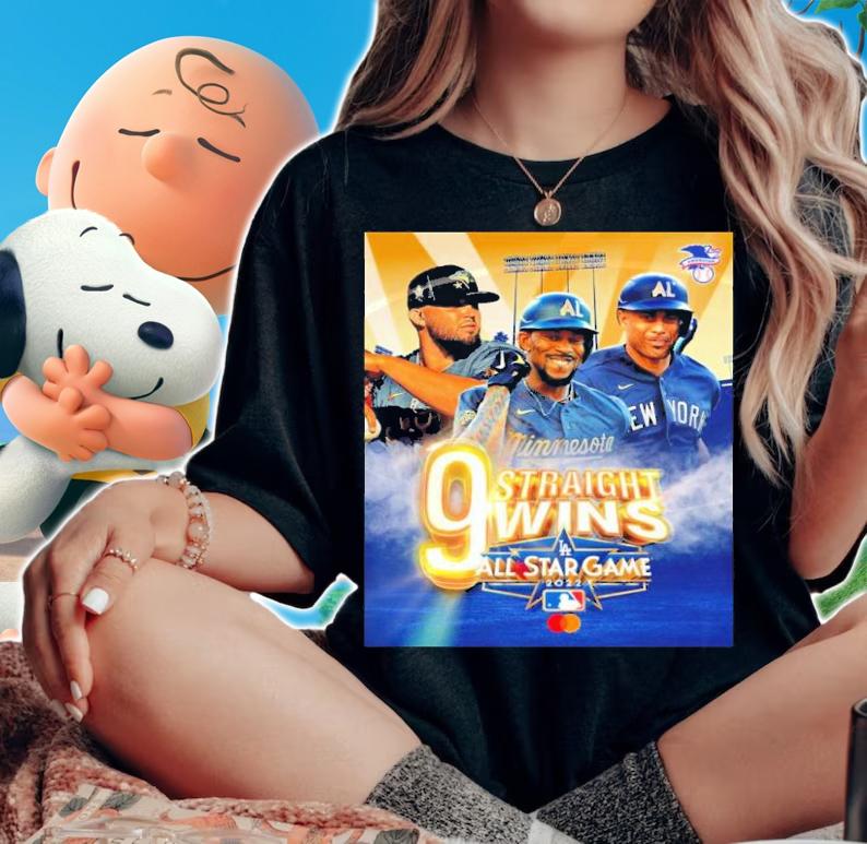 MLB American League 9 Straight Wins All Star-Game Shirt t-shirt woman shirt