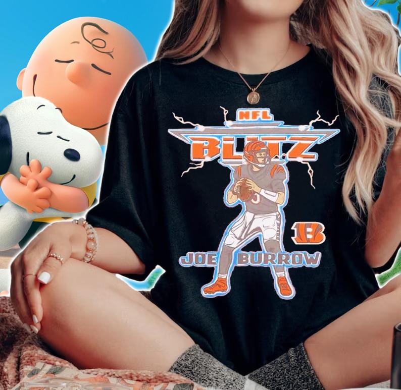 NFL Blitz Bengals Joe Burrow shirt t-shirt