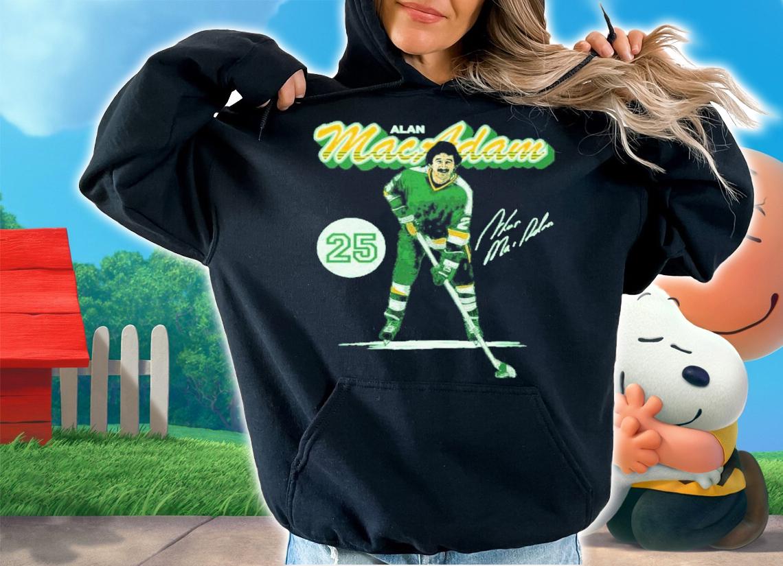Alan MacAdam Minnesota Retro Script Hockey Signatures Shirt t-shirt