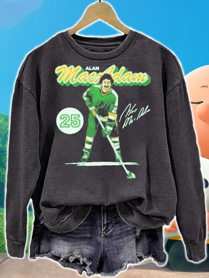 Alan MacAdam Minnesota Retro Script Hockey Signatures Shirt t-shirt