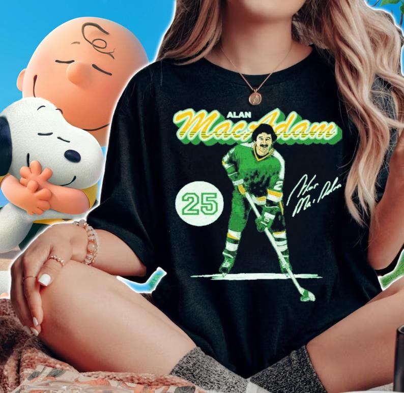 Alan MacAdam Minnesota Retro Script Hockey Signatures Shirt t-shirt