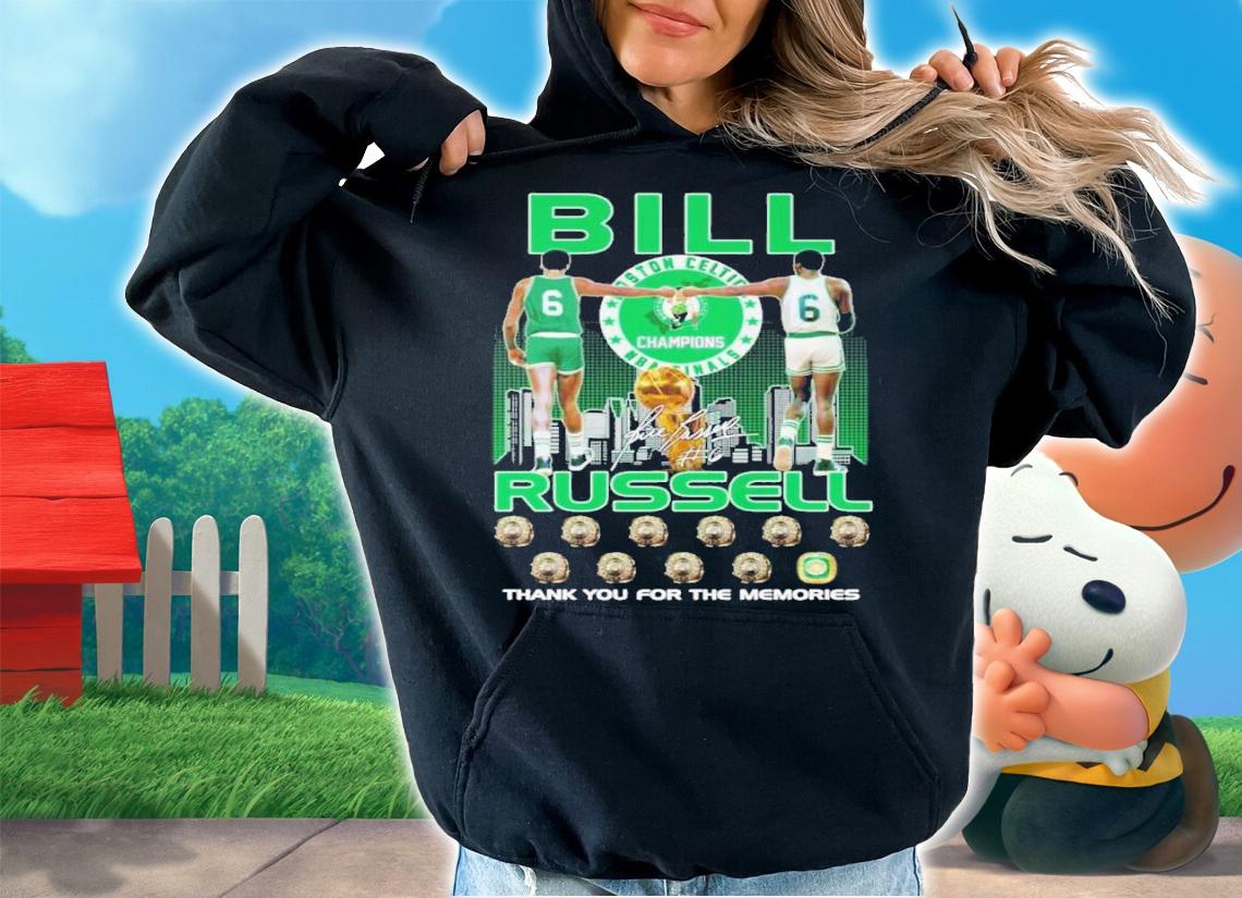Bill Russell 06 Boston Celtics Signatures Thank You For The Memories Shirt t-shirt hoodie