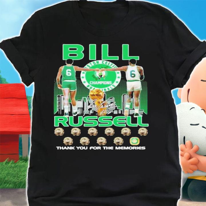 Bill Russell 06 Boston Celtics Signatures Thank You For The Memories Shirt t-shirt shirt