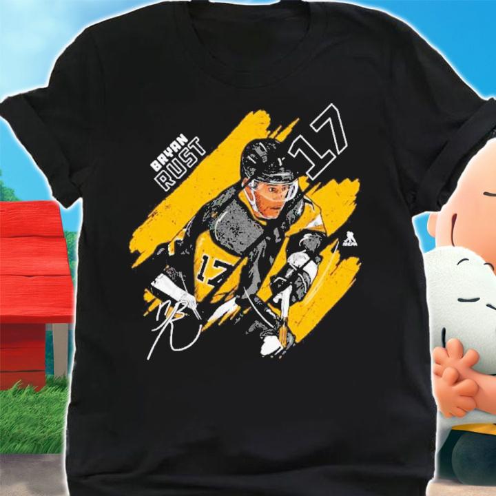 Bryan Rust Pittsburgh Stripes Signatures Shirt t-shirt