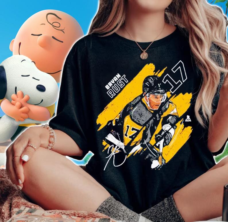 Bryan Rust Pittsburgh Stripes Signatures Shirt t-shirt