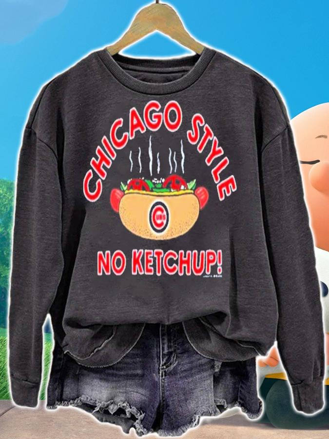 Chicago Cubs Chicago Style No Ketchup Hot Dog Shirt t-shirt