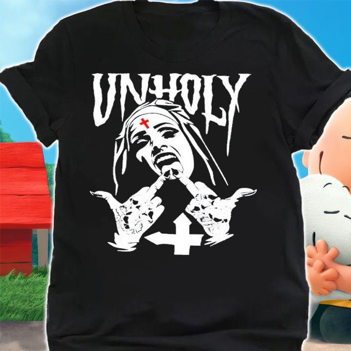 Satanic Nun Tattoos Unholy Shirt t-shirt