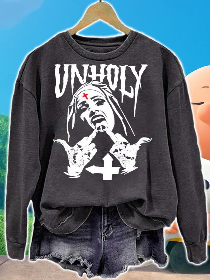 Satanic Nun Tattoos Unholy Shirt t-shirt