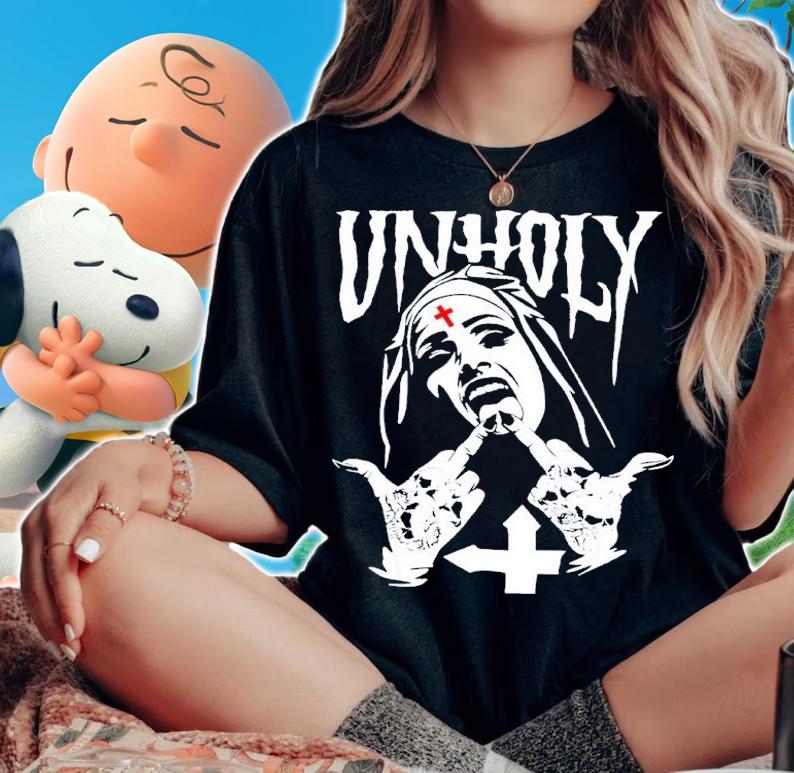 Satanic Nun Tattoos Unholy Shirt t-shirt