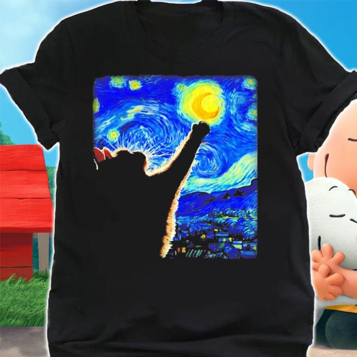 Starry Night Cat, Van Gogh Cat Shirt t-shirt