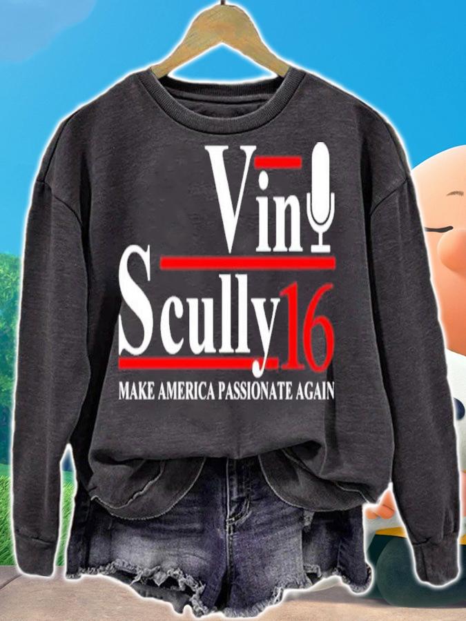 Vin Scully 16 Make America Passionate Again Shirt t-shirt