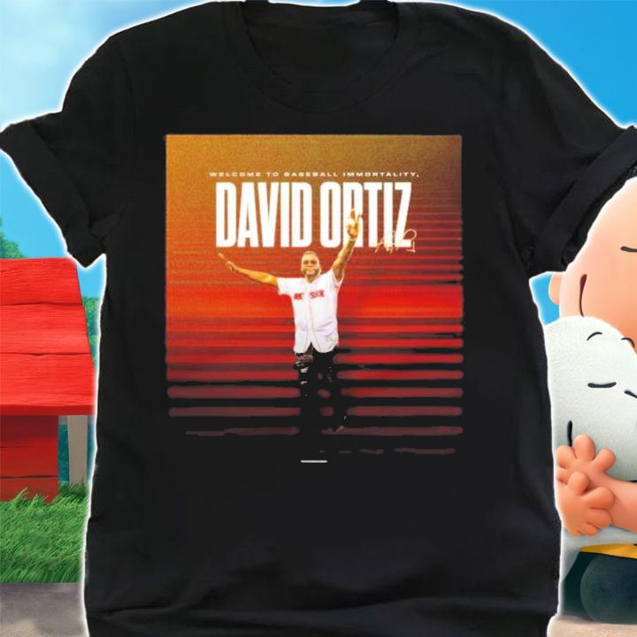 Welcome To Baseball Immortality David Ortiz Signature Shirt t-shirt shirt