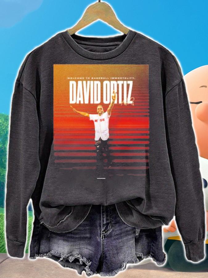 Welcome To Baseball Immortality David Ortiz Signature Shirt t-shirt sweatshirt