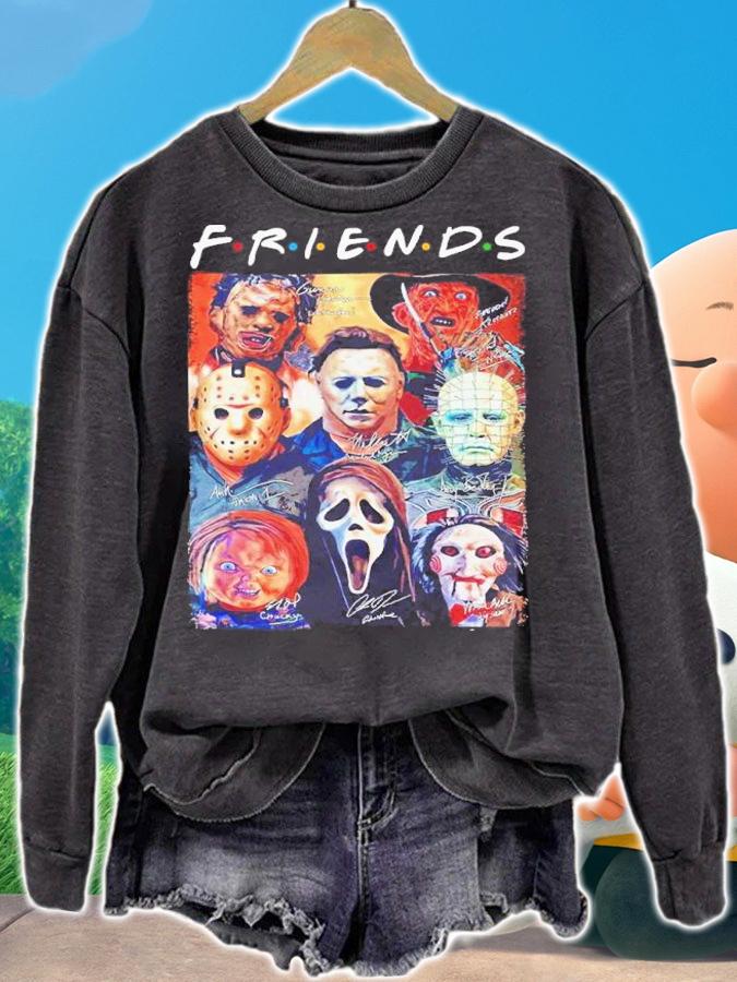 Friends Halloween Horror Signatures Shirt t-shirt sweatshirt