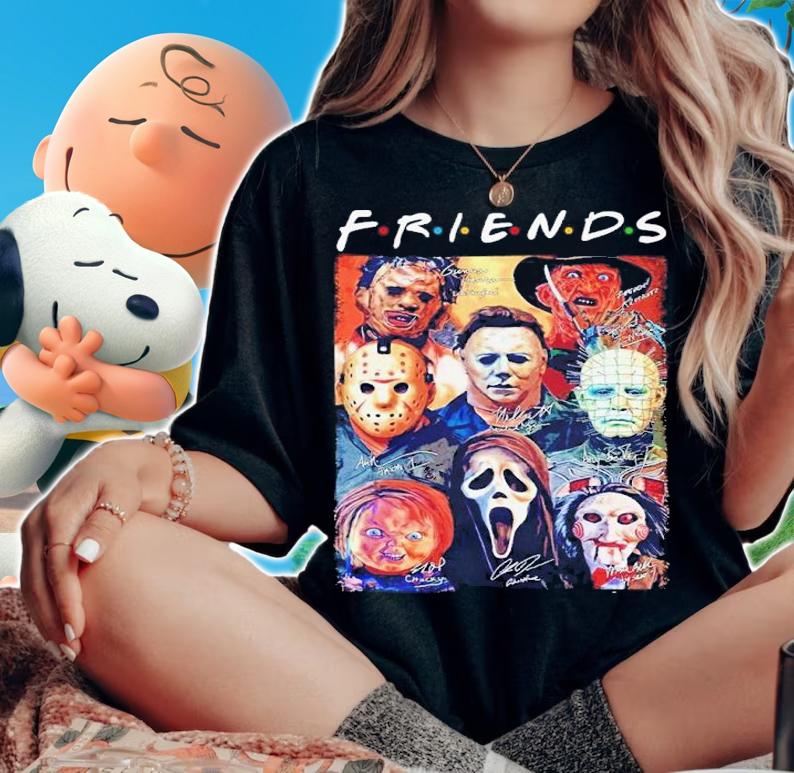 Friends Halloween Horror Signatures Shirt t-shirt woman shirt