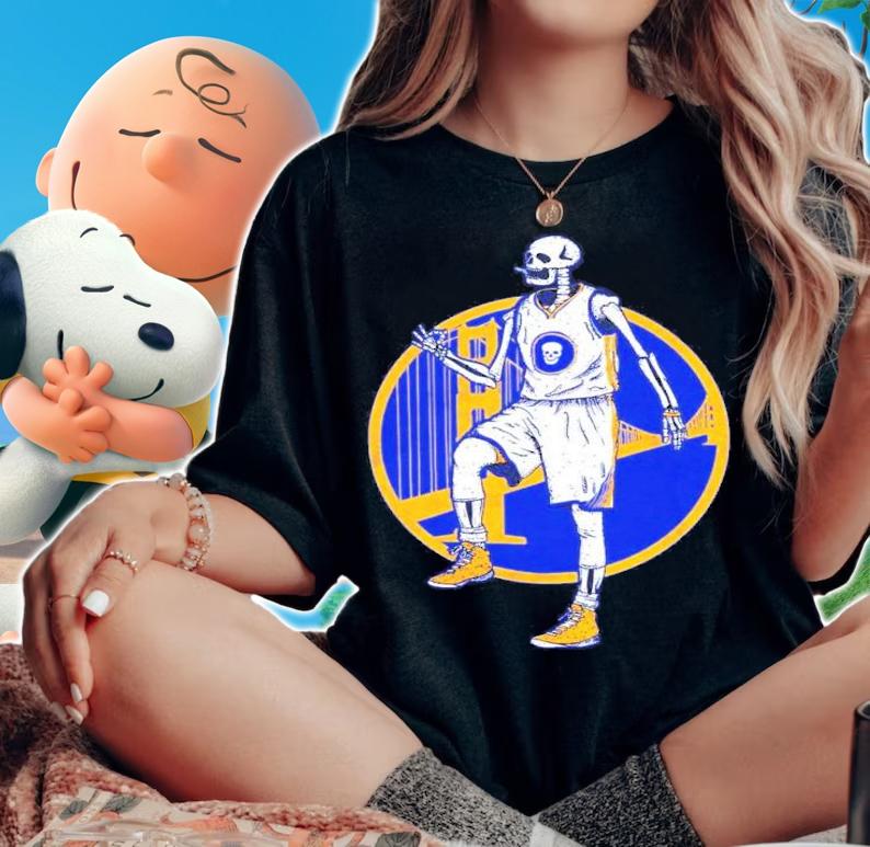 Golden State Warriors Skeleton T-Shirt t-shirt woman shirt