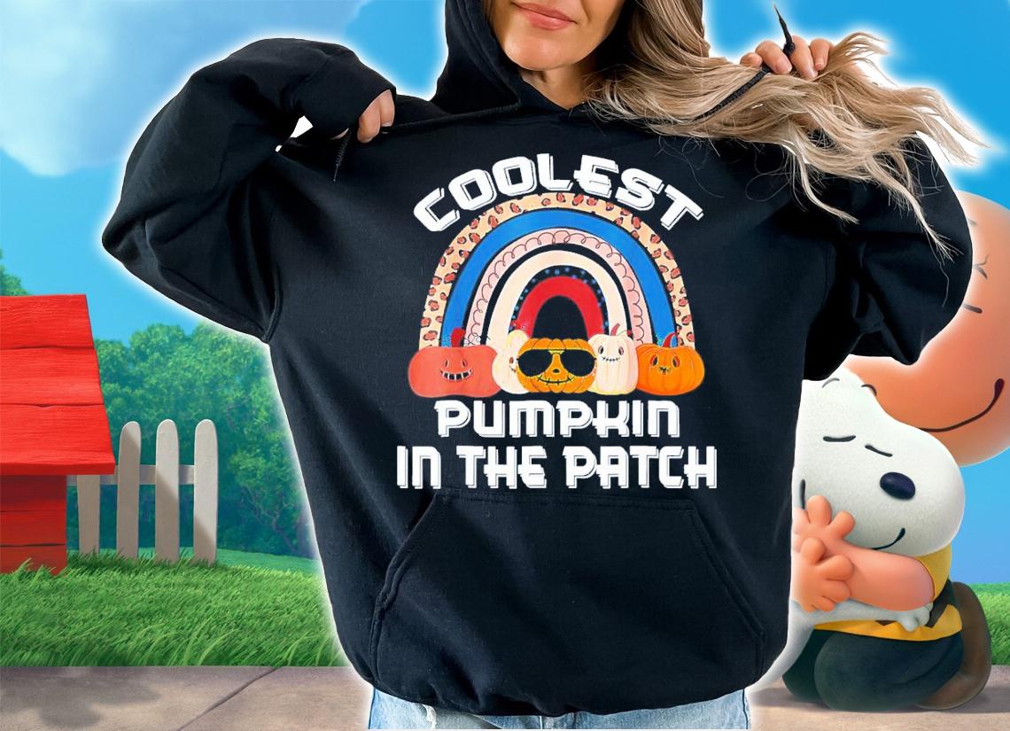Halloween Coolest Pumpkin In The Patch Rainbow Pumpkin Ghost T-Shirt t-shirt