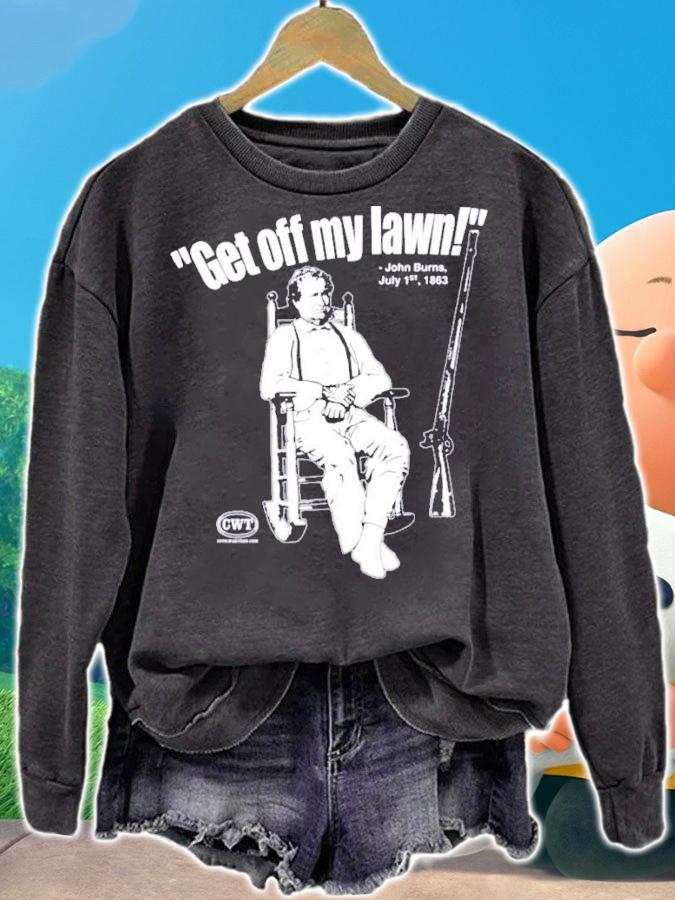 Jen Runs On Purpose Civil War Get Off My Lawn John Burns t-shirt