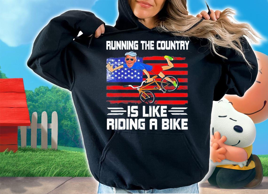 Joe Biden Running The Country Is Like Riding A Bike Biden Falls Off T-Shirt t-shirt