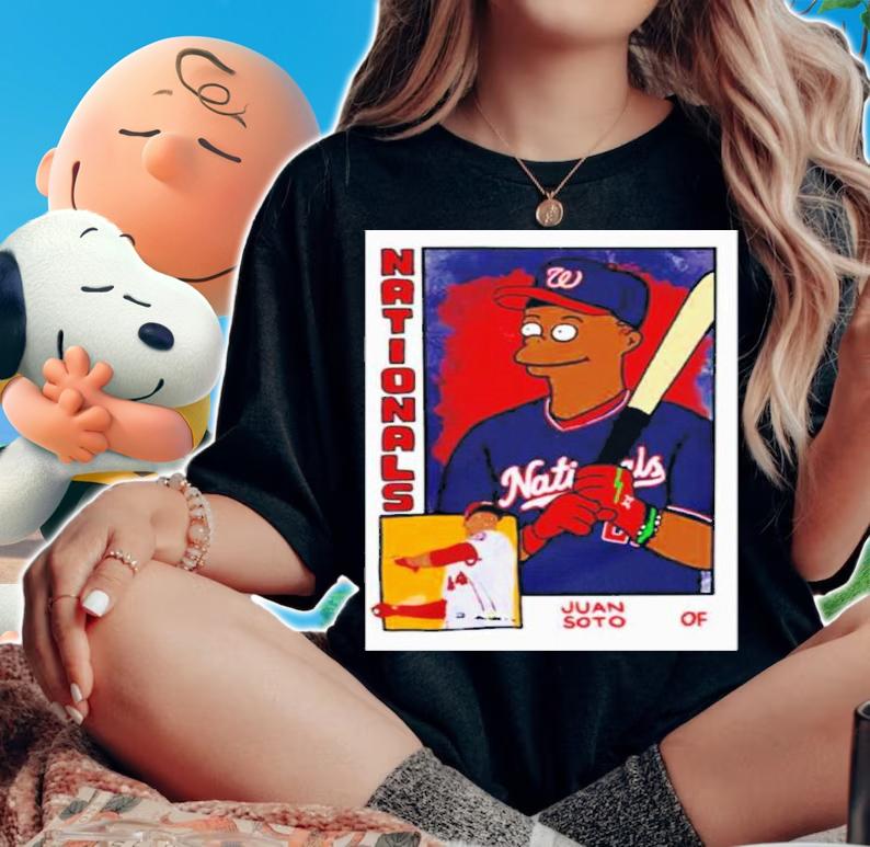Juan Soto Simpsons Inspired Baseball Card Parody Shirt t-shirt woman shirt