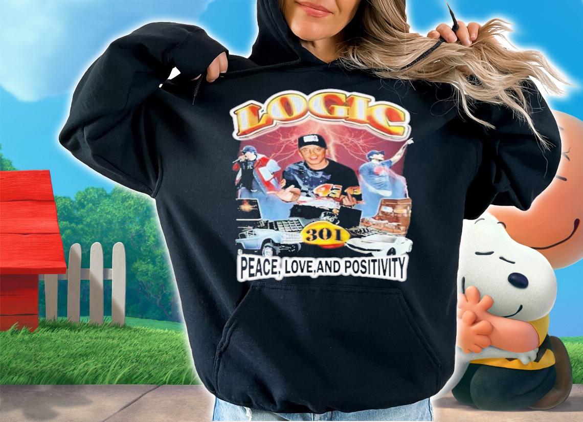 Logic Peace Love And Positivity T-Shirt t-shirt