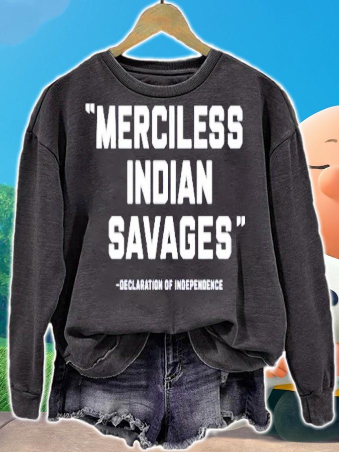 Merciless Indian Savages Us Constitution t-shirt sweatshirt