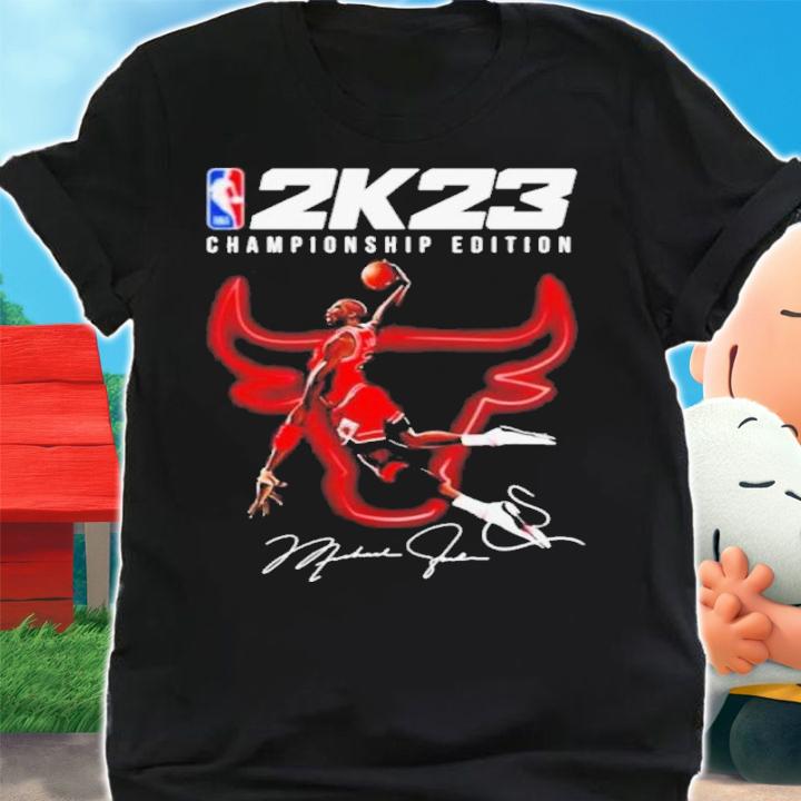 Michael Jordan Dunk NBA 2K23 Championship Edition Signature Shirt t-shirt shirt