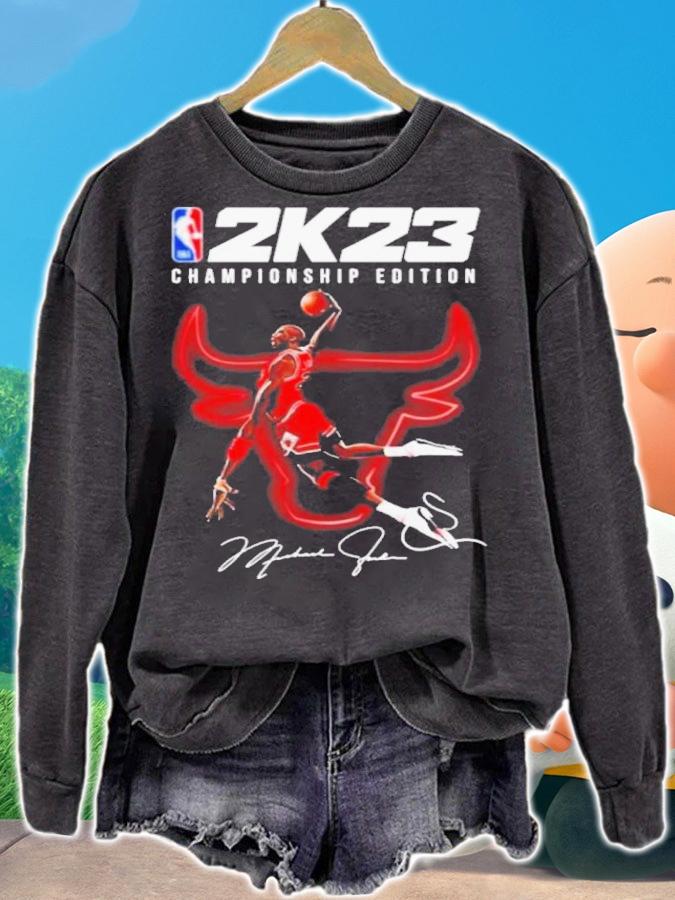 Michael Jordan Dunk NBA 2K23 Championship Edition Signature Shirt t-shirt sweatshirt