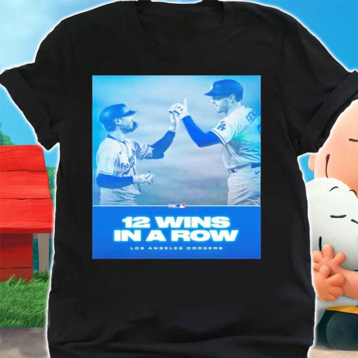 MLB 12 Wins In A Row Los Angeles Dodgers Shirt t-shirt shirt