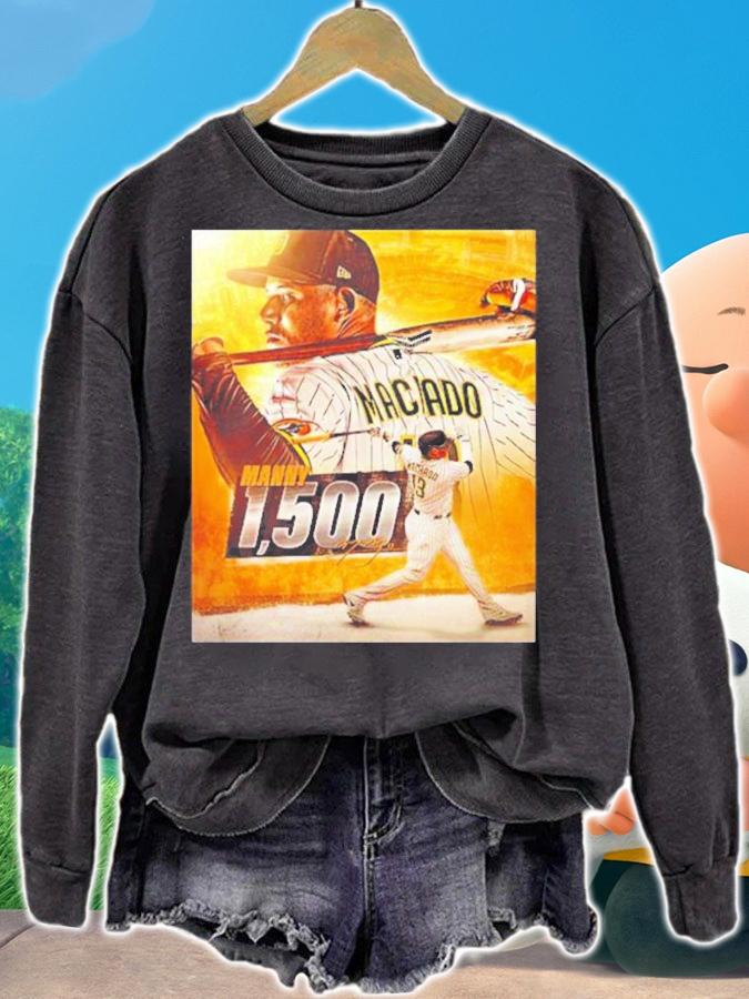 MLB San Diego Padres Congratulations To Manny Machado On Reaching 1500 Career HitsT-Shirt t-shirt sweatshirt