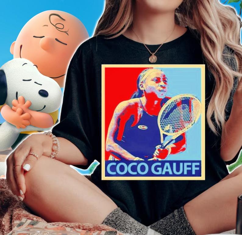 Portrait Of Coco Gauff Tennis Sports T-Shirt t-shirt woman shirt
