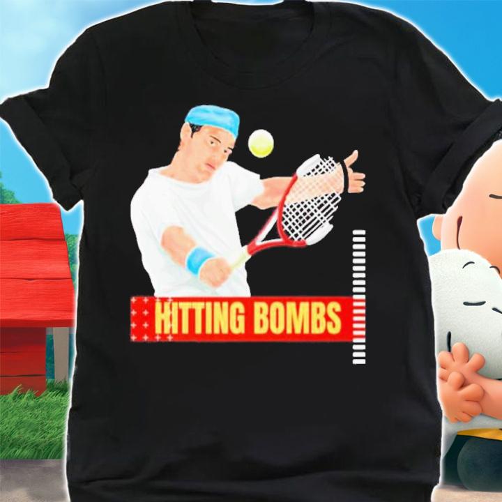 Rafael Nadal Hitting Bombs Tennis Shirt t-shirt shirt
